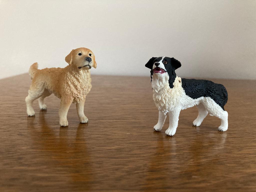 2 honden, merk Schleich, Ophalen of Verzenden, Zo goed als nieuw, Hond of Kat, Beeldje of Figuurtje