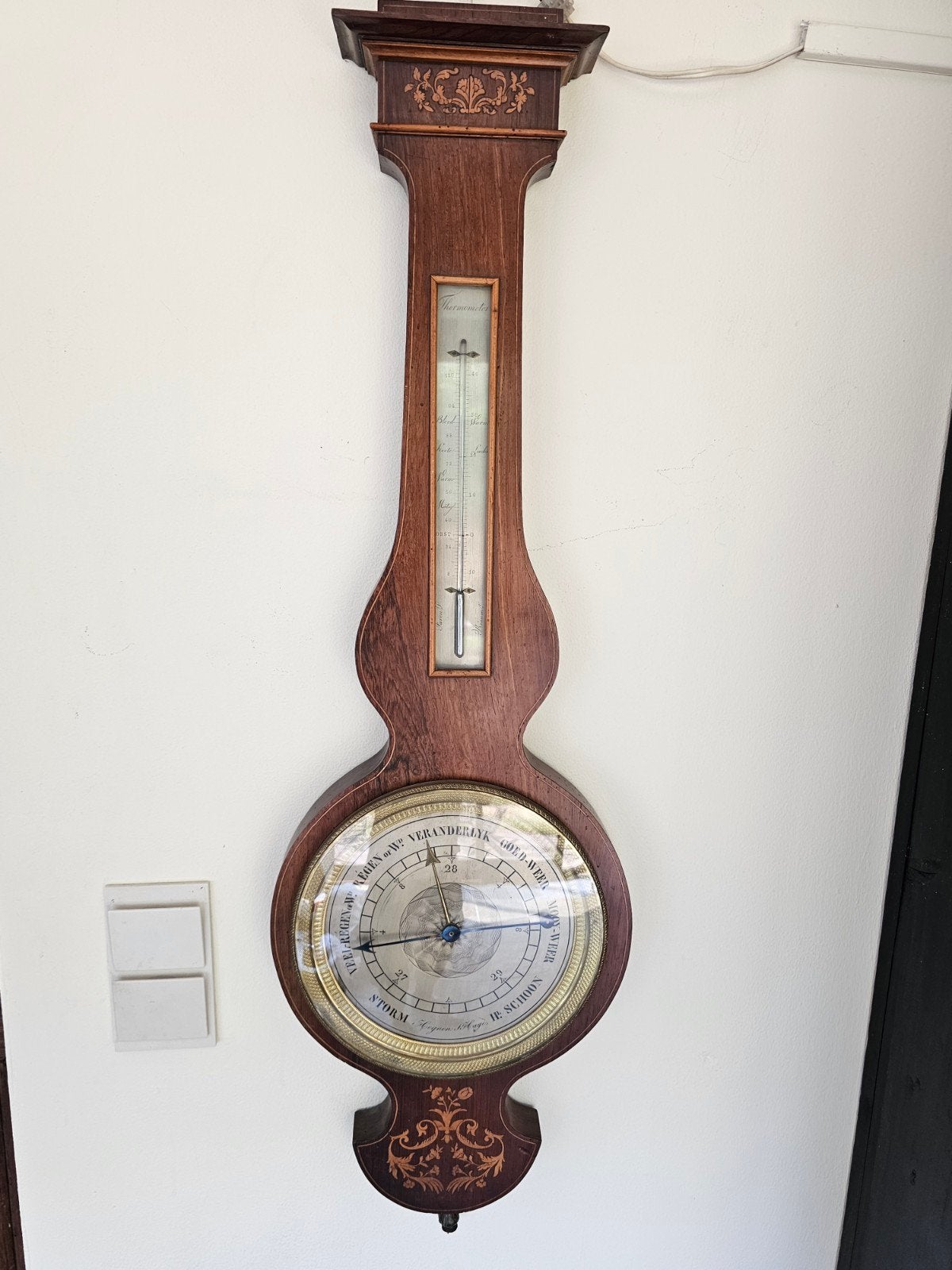 Baromètre ancien en bois, Enlèvement, Baromètre