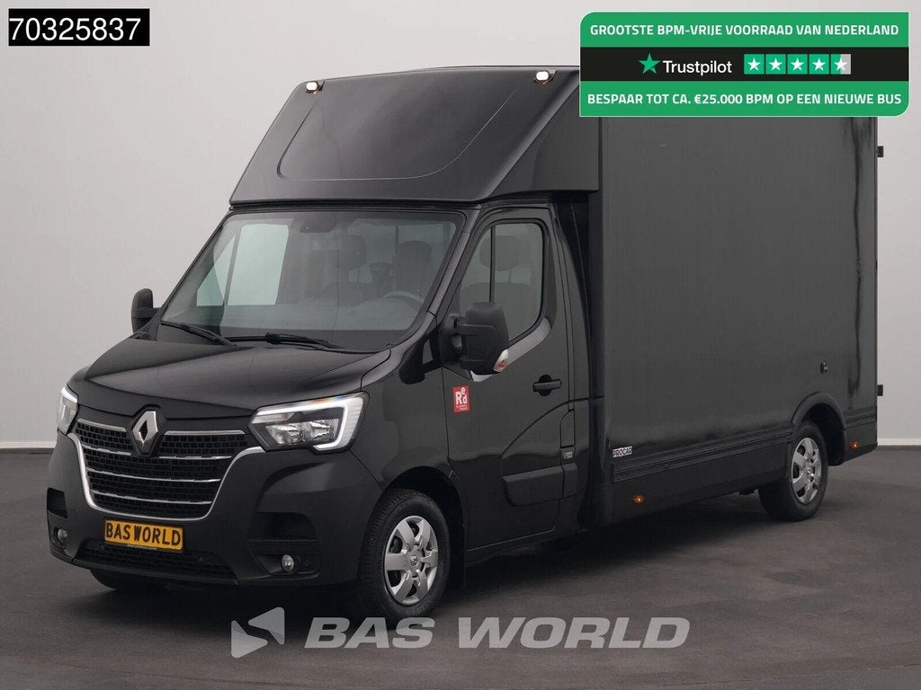Renault Master 145PK Zijdeur Achterdeuren Bakwagen LED Navi, Auto's, Bestelwagens en Lichte vracht, Start-stop-systeem, Stof, Gebruikt