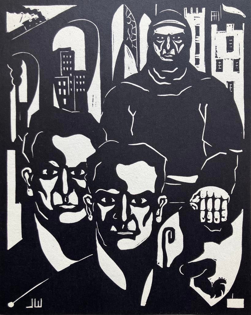 Houtsnede Jos Wils (1909-1989), Antiek en Kunst, Ophalen