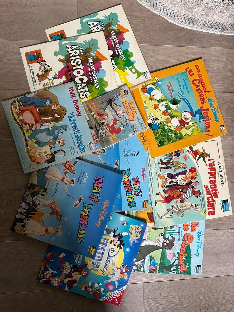 10LP’s Disney Franstalig lot 2, Ophalen of Verzenden, Zo goed als nieuw
