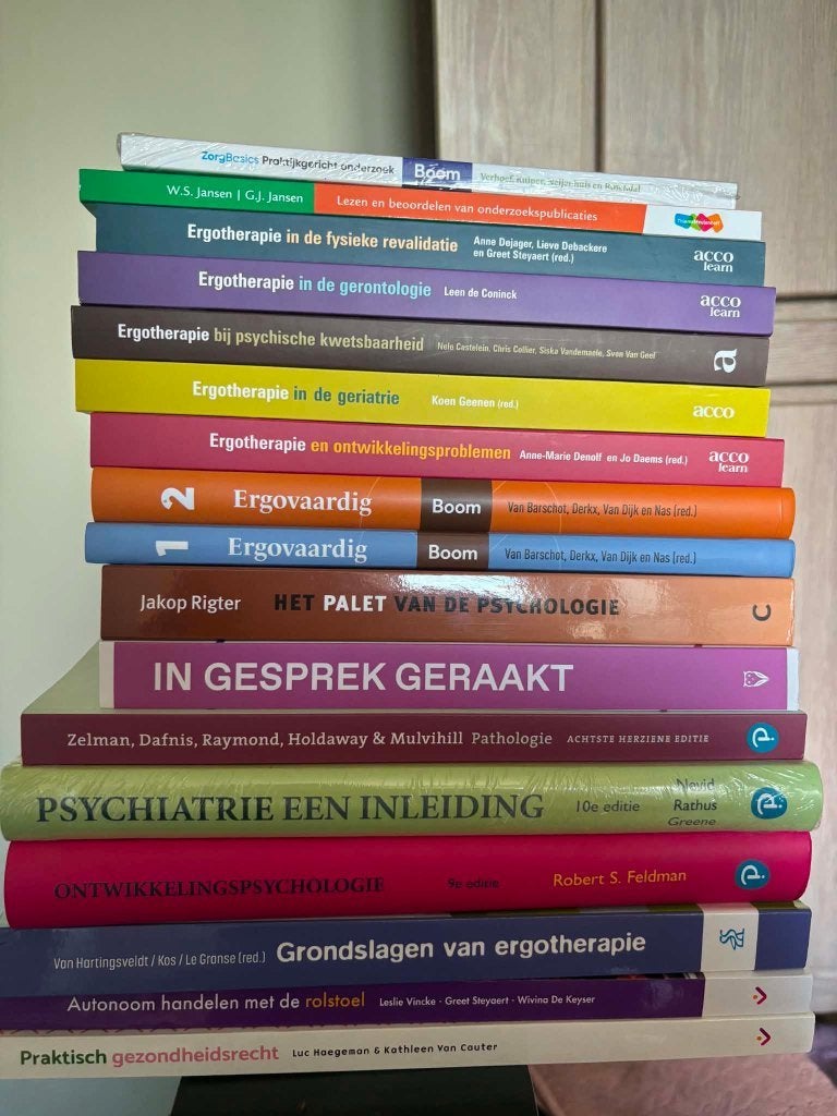 Volledig boekenpakket 1e jaar ergotherapie, Enlèvement, Neuf, Enseignement supérieur professionnel