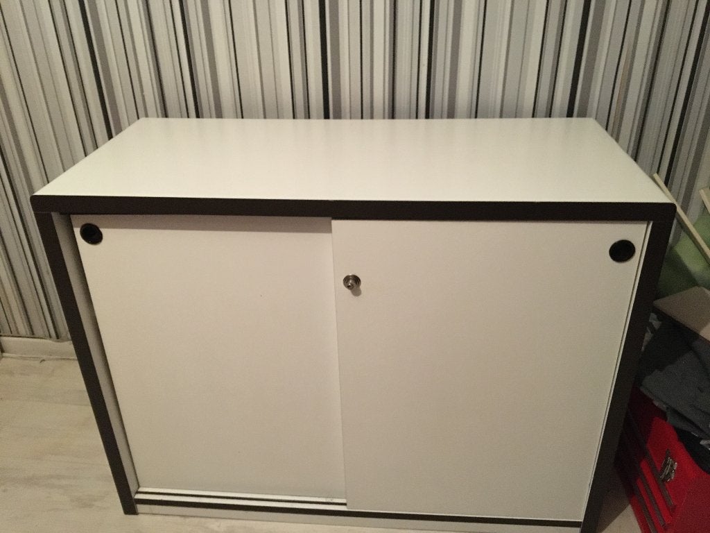 Retro kastje met schuifdeuren 100x75.5x45, Huis en Inrichting, Ophalen