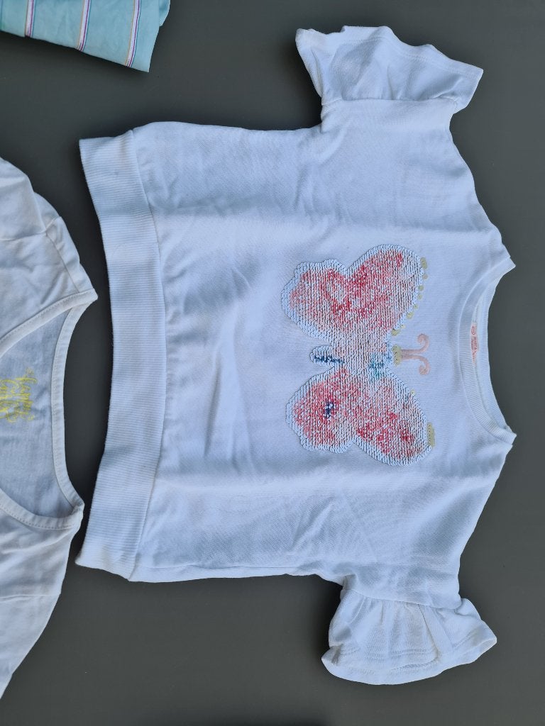 witte pull, trui met vlinder, CA, 134, Kinderen en Baby's, Kinderkleding | Maat 134, Ophalen, Zo goed als nieuw