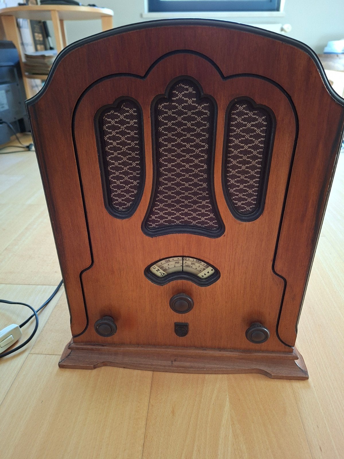 Oude radio. Philips. Werkt nog., Antiquités & Art, Enlèvement
