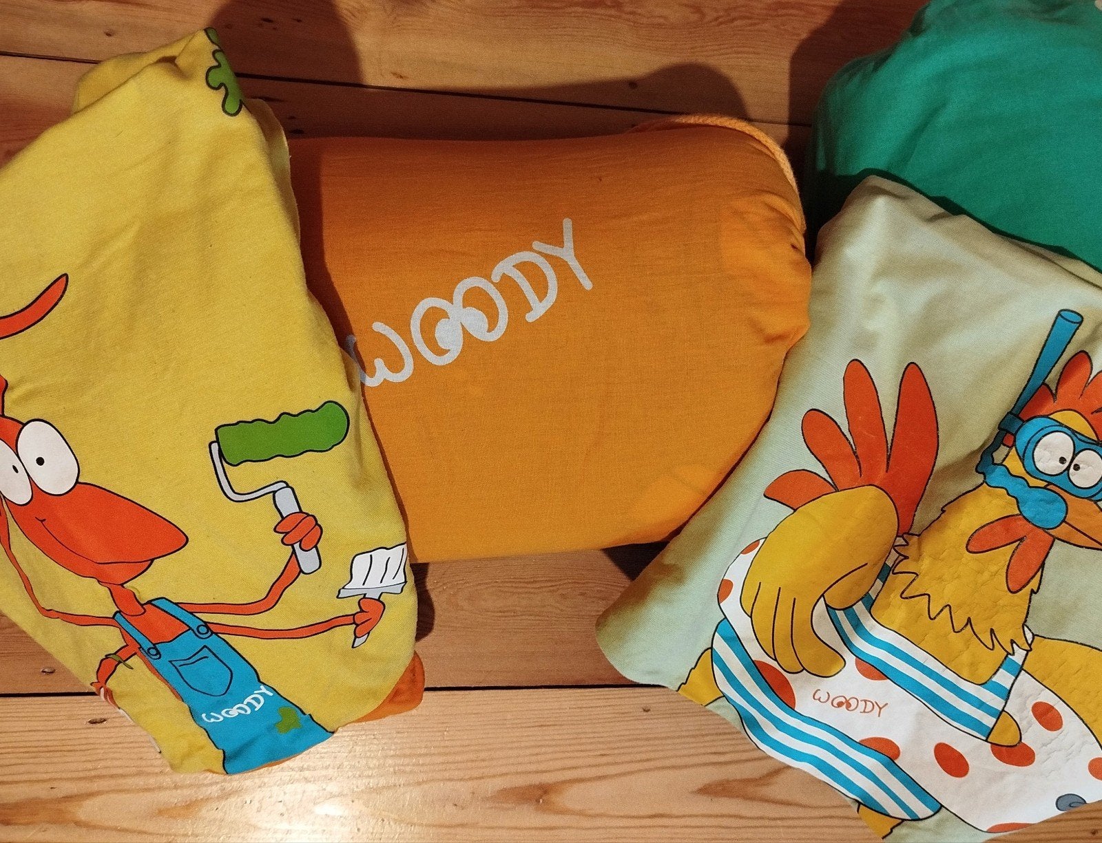 Woody: slaapzak + bijpassend kussen, Ophalen