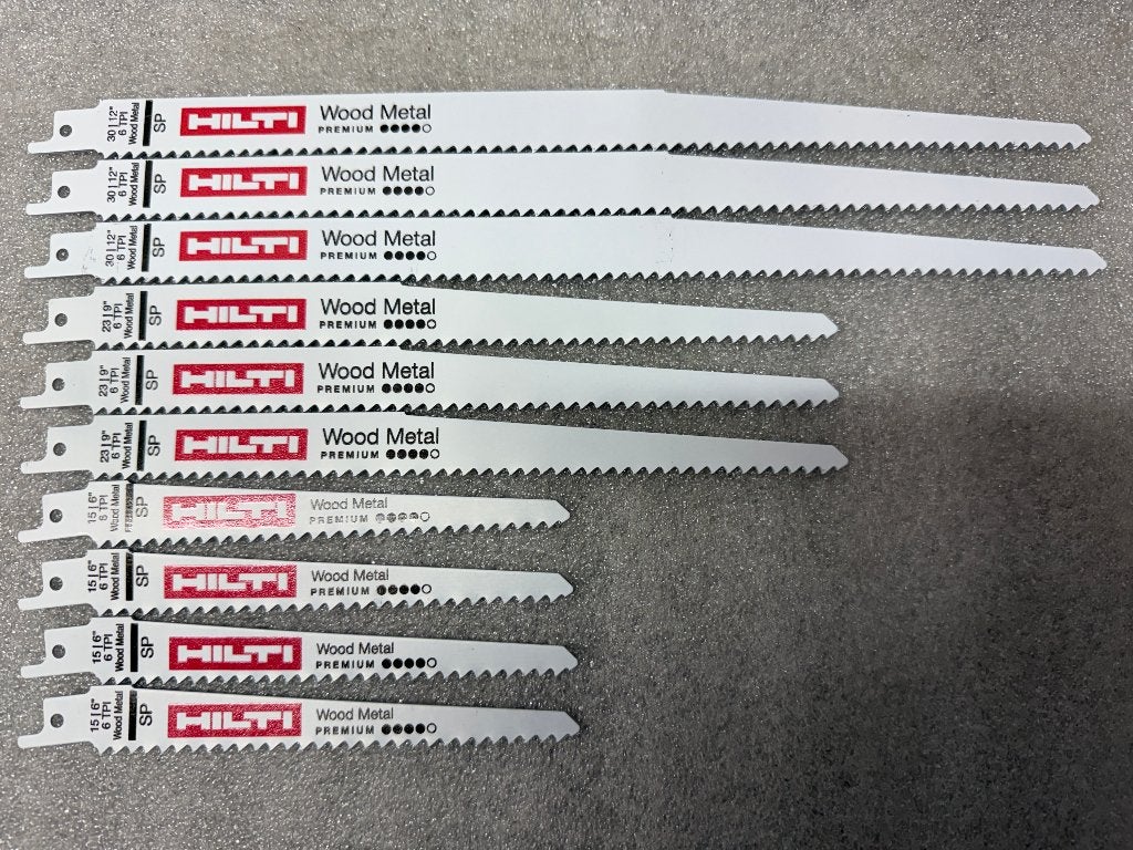 10 Reciprozagen Hout/Metaal hilti, Ophalen, 70 mm of meer, Nieuw, Hilti