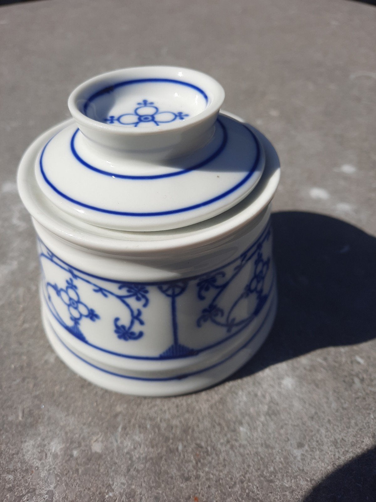 suikerpot Blue saks, motief boch copenhague, Ophalen of Verzenden