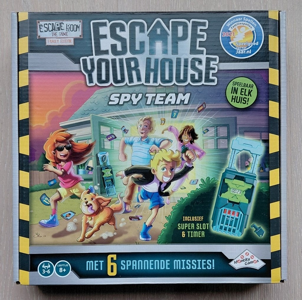 Escape room spel 'escape your house' (8+ jaar), Hobby en Vrije tijd, Drie of vier spelers, Ophalen, Gebruikt, Identity Games