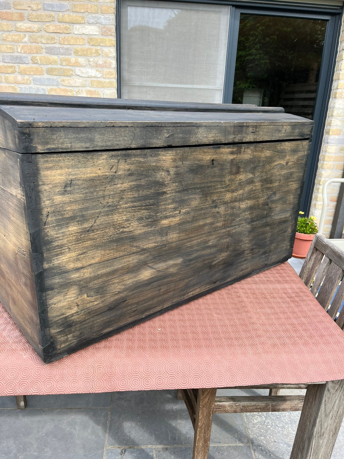Houten opbegkist (handvaten ook beschikbaar), Ophalen of Verzenden, Zo goed als nieuw