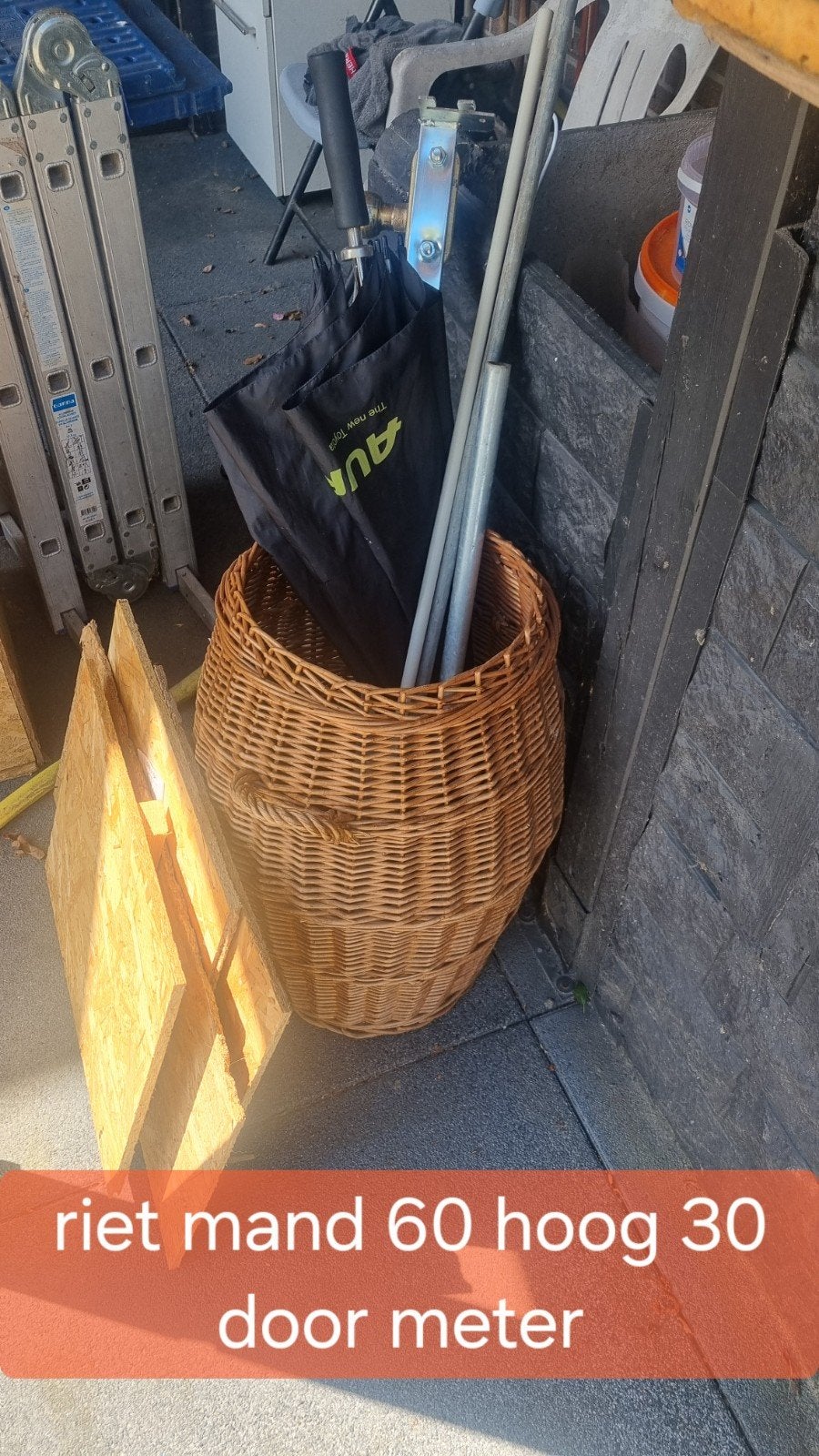 Rieten wasmanden, Ophalen, Minder dan 50 cm, Gebruikt, Overige typen