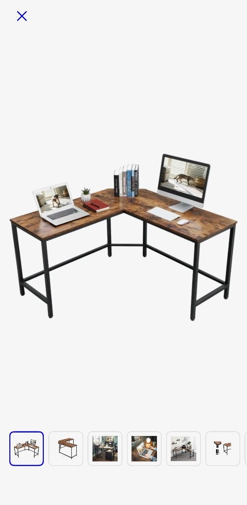 MAZAZU MIRA Home bureau 149x149x75 cm, Maison & Meubles, Bureaux, Utilisé, Bureau d'ordinateur, Autres marques, Industriel, Autres matériaux