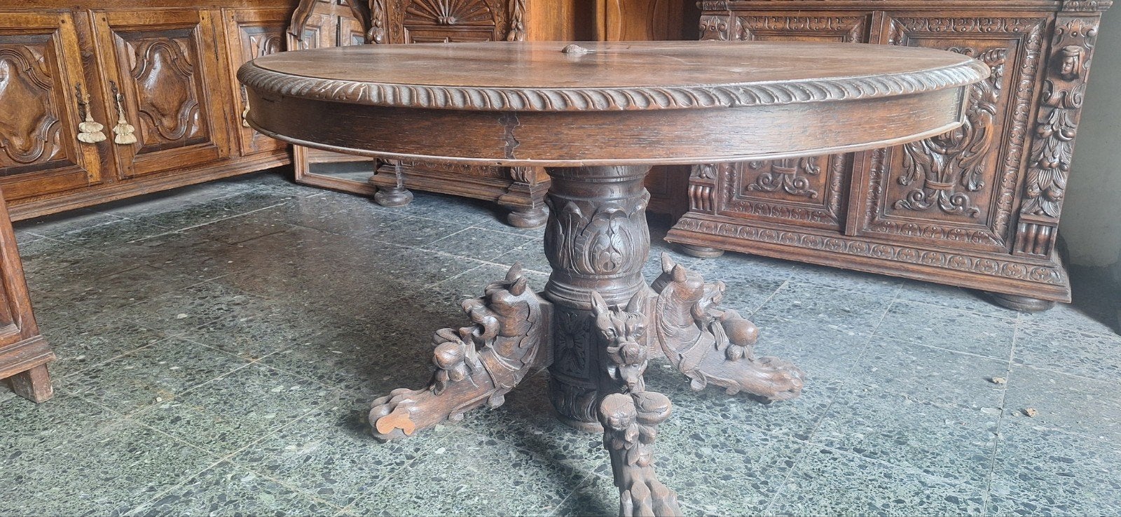 Belle table ancienne. Extensible., Enlèvement