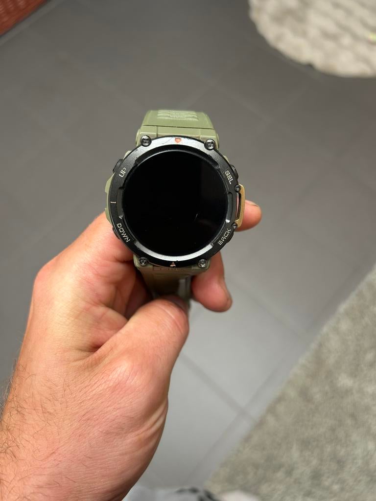 Amazfit t-rex 2, Handtassen en Accessoires, Smartwatches, Ophalen, Gebruikt, Waterdicht, Android