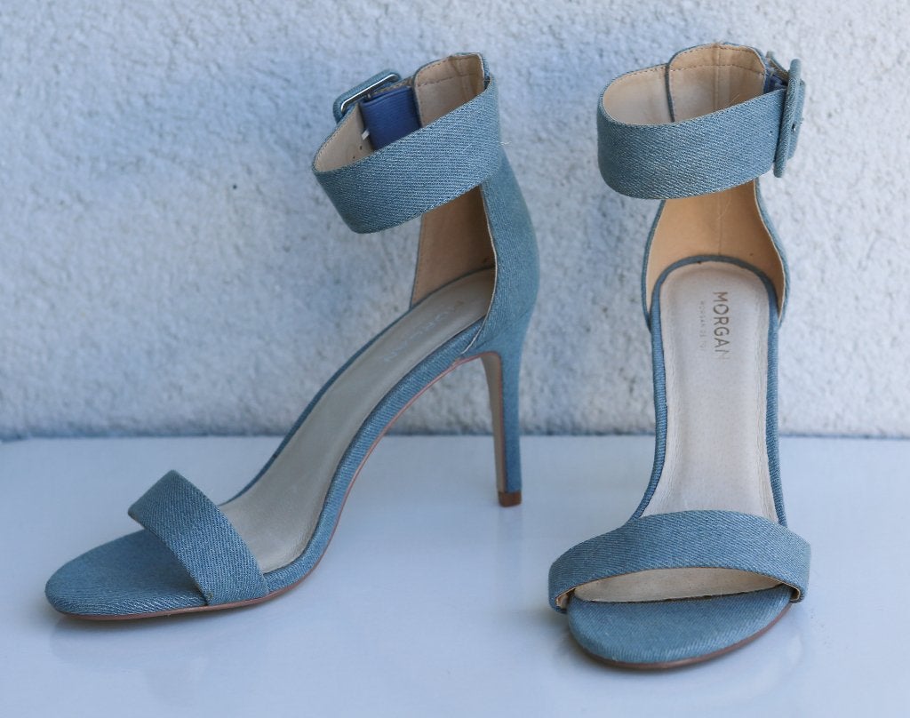 Magnifiques sandales en jeans neuves 38, Neuf, Enlèvement ou Envoi, Morgan, Bleu