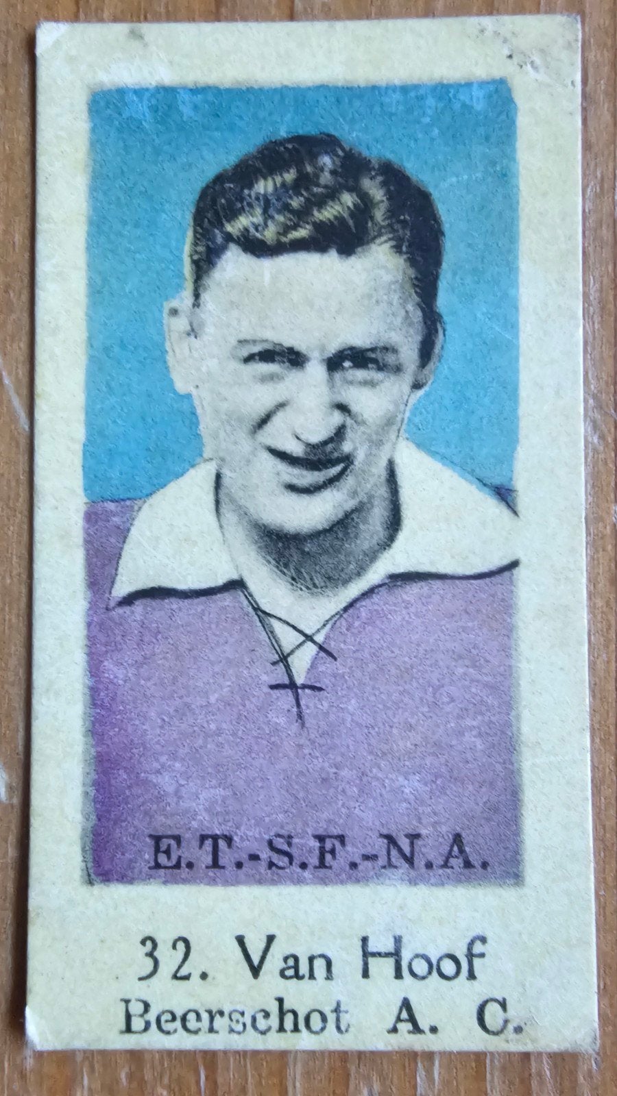1933 #32 Van Hoof (pre panini) Beerschot AC Chromo Voetbal, Ophalen of Verzenden, Zo goed als nieuw, Plaatje