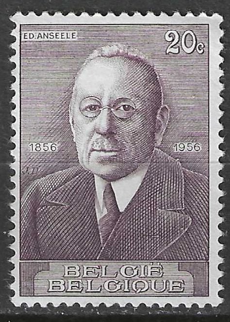 Belgie 1956 - Yvert/OBP 997a - Edward Anseele (ZG), Postzegels en Munten, Verzenden, Postfris, Zonder gom