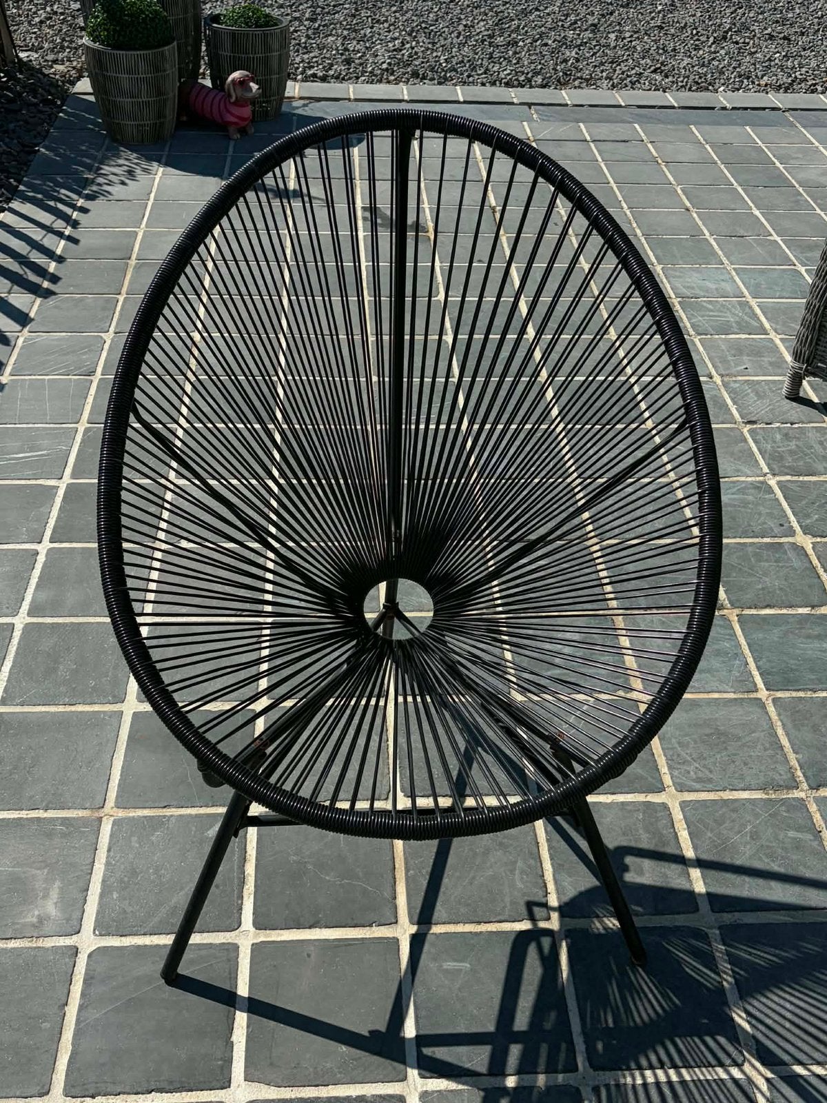 Zwarte acapulco / lounge stoel, Tuin en Terras, Ophalen, Zo goed als nieuw