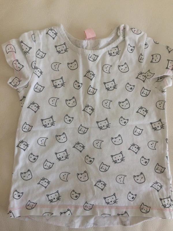 T-shirt fille avec les chats, 18-24 mois, Enlèvement ou Envoi, Utilisé, Fille