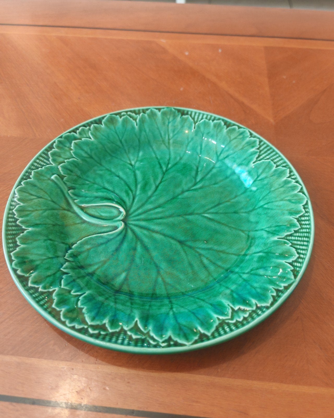 Rare service ancien en majolique verte Wedgwood - XIXe, Huis en Inrichting, Ophalen