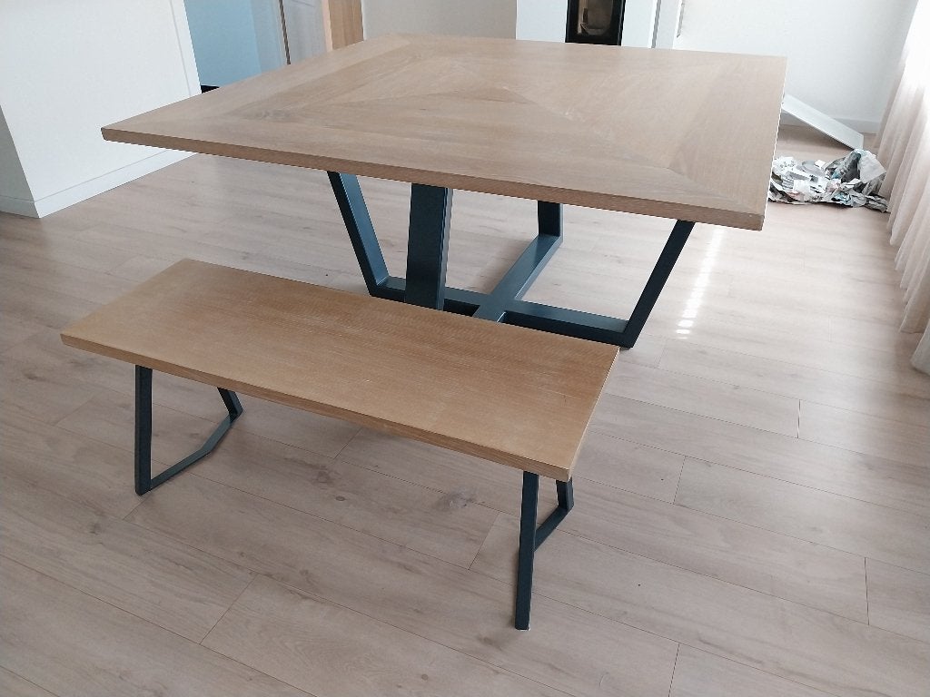 Eettafel 160x160cm, Huis en Inrichting, Ophalen, 150 tot 200 cm, Vierkant, Zo goed als nieuw