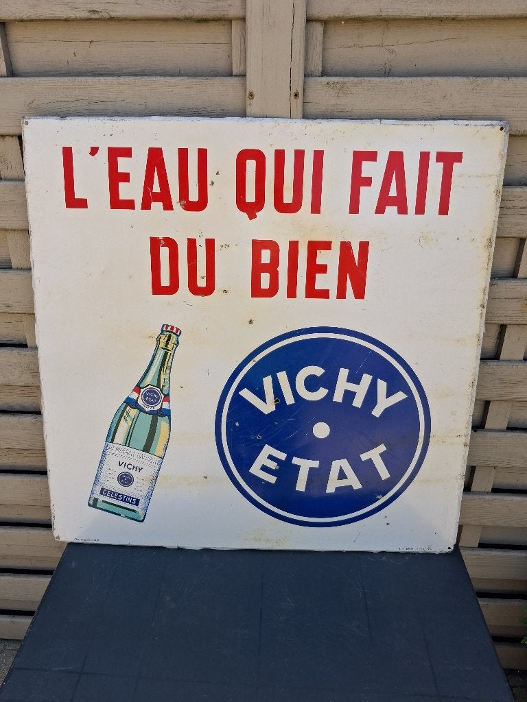 très grande assiette VICHY ETAT année 1961, Collections, Enlèvement, Comme neuf, Panneau publicitaire