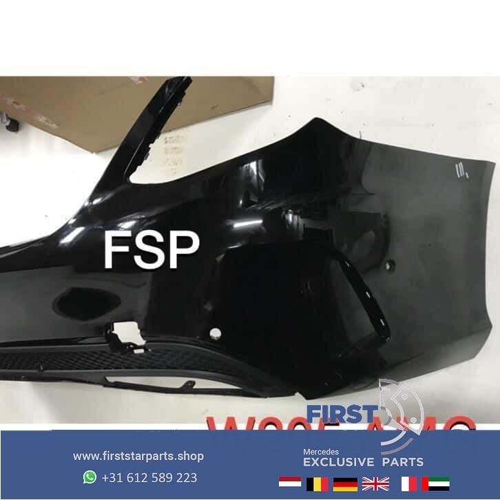 W205 AMG Achterbumper Mercedes C Klasse 2018 + diffuser PDC, Arrière, Utilisé, -, -