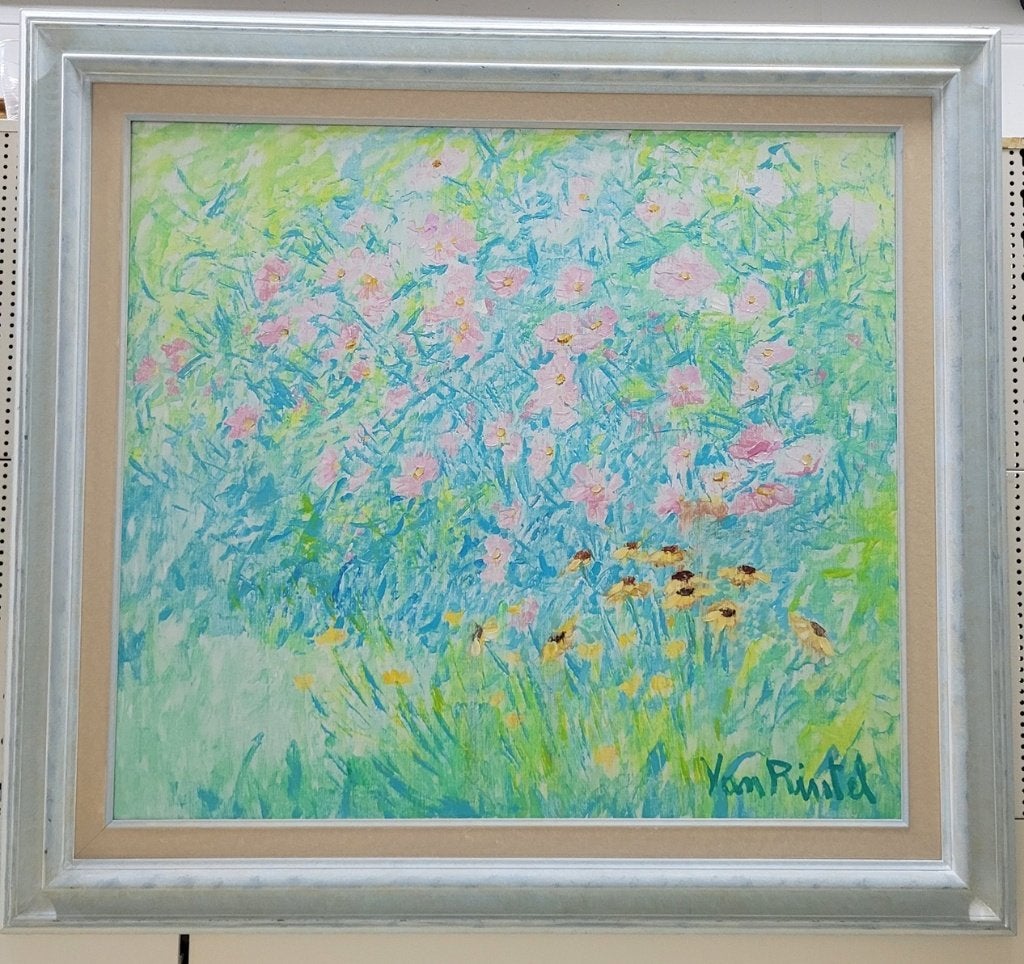 Theo VAN RINTEL, impressionistische bloemenweelde, Enlèvement, Toile, Fleurs, Impressionniste