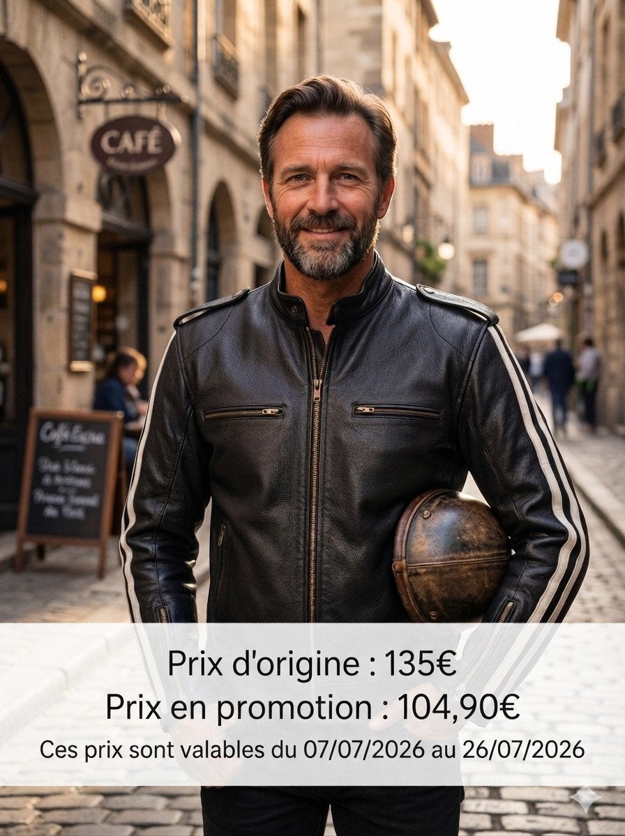 Veste de Moto en cuir neuf CE protecteurs, Envoi, Neuf, avec ticket, Manteau | cuir