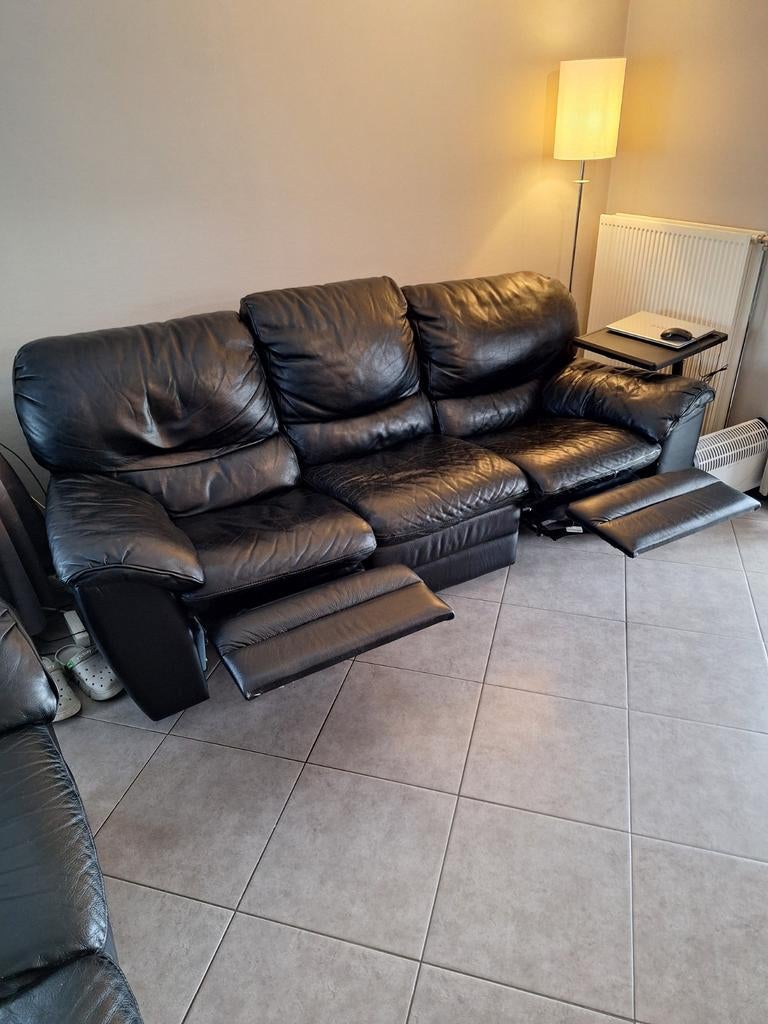 Dikke leren zetels van Natuzzi, Huis en Inrichting, Zetels | Complete zithoeken, Ophalen