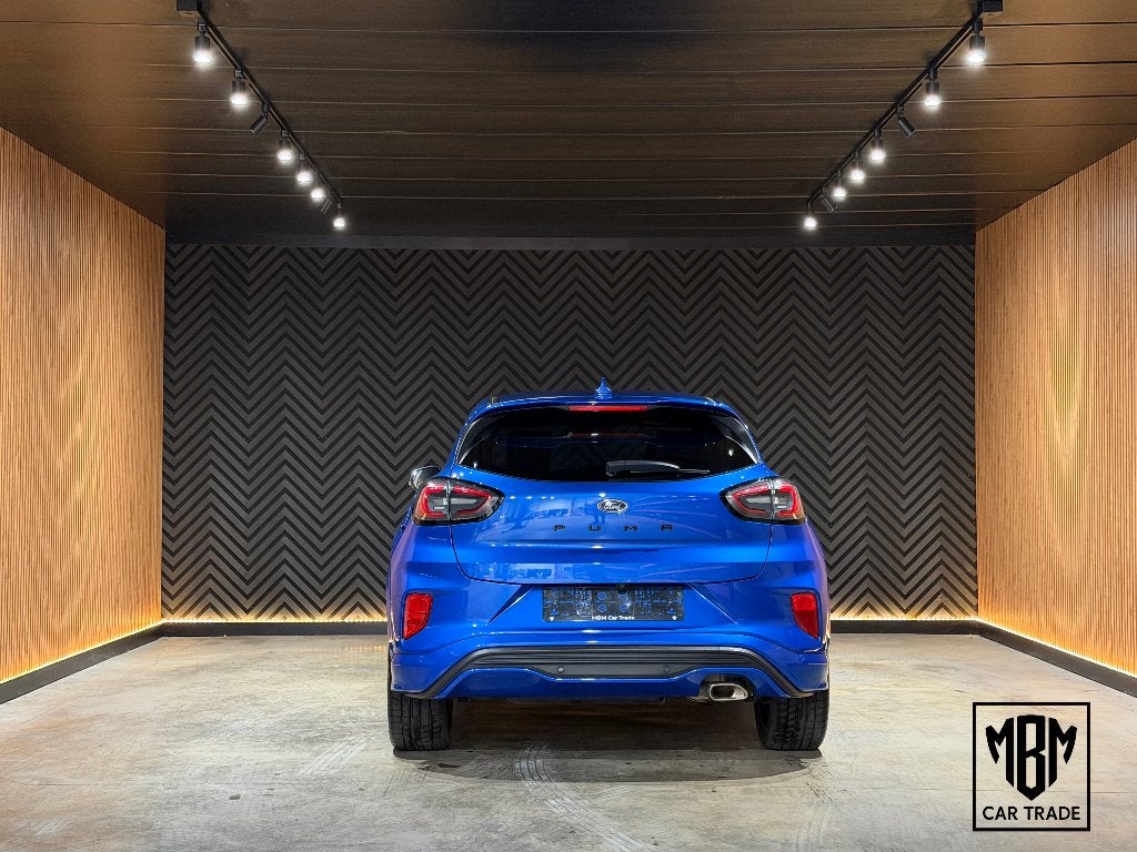 ✅ Ford Puma 1.0 EcoBoost ST-Line 12 Maanden GARANTIE, Voorwielaandrijving, Dealer onderhouden, Blauw, Leder