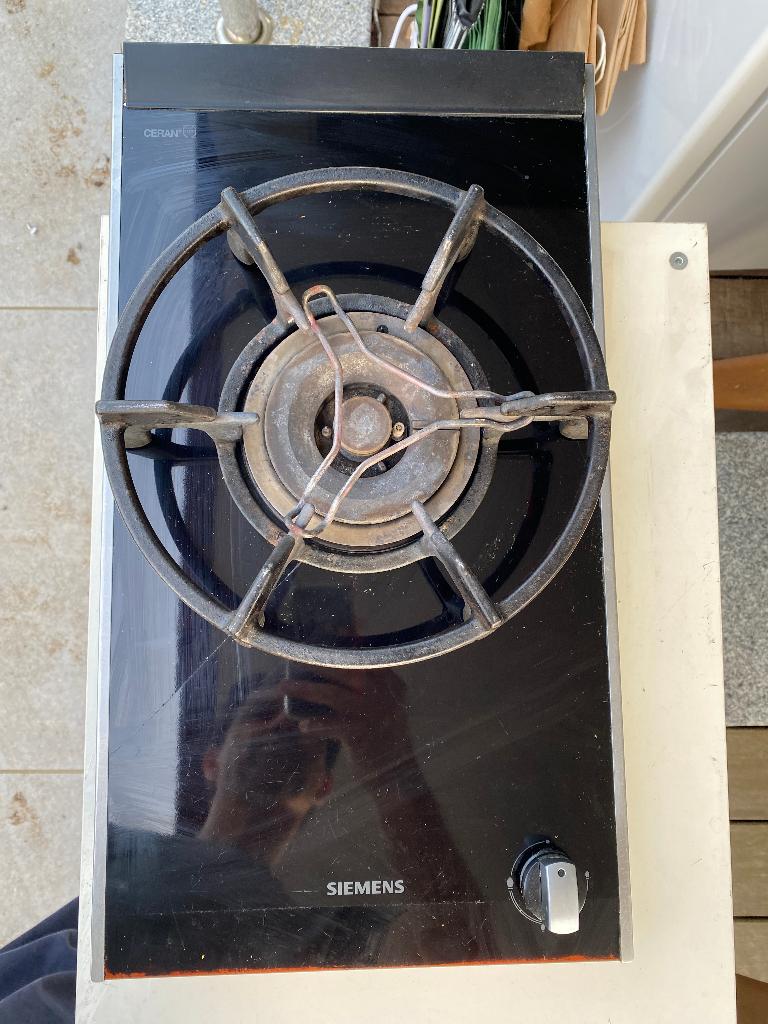 Wokvuur wokbrander Siemens, Elektronische apparatuur, Kookplaten, Ophalen, Gebruikt, 3 kookzones of minder, Inbouw
