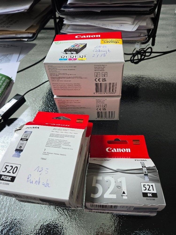 Inktcartridges Canon BK521, PGBK520, CLI521, Computers en Software, Printerbenodigdheden, Ophalen of Verzenden, Nieuw, Cartridge