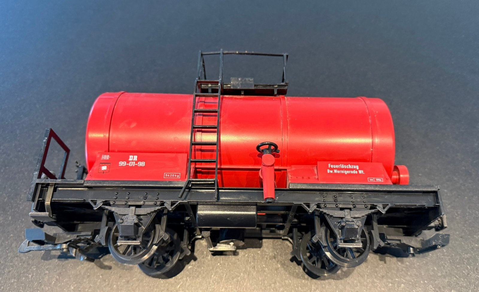 Wagon-citerne LGB Lehmann 42010 Feuerlöschzug DR 99-01-98 G, Enlèvement ou Envoi, Utilisé, Wagon, LGB