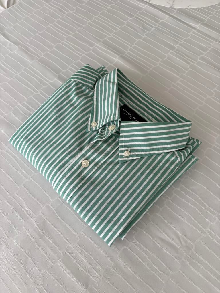 Hemd heren Charles Tyrwhitt maat Large classic fit, Enlèvement, Neuf, Vert, Tour de cou 41/42 (L)