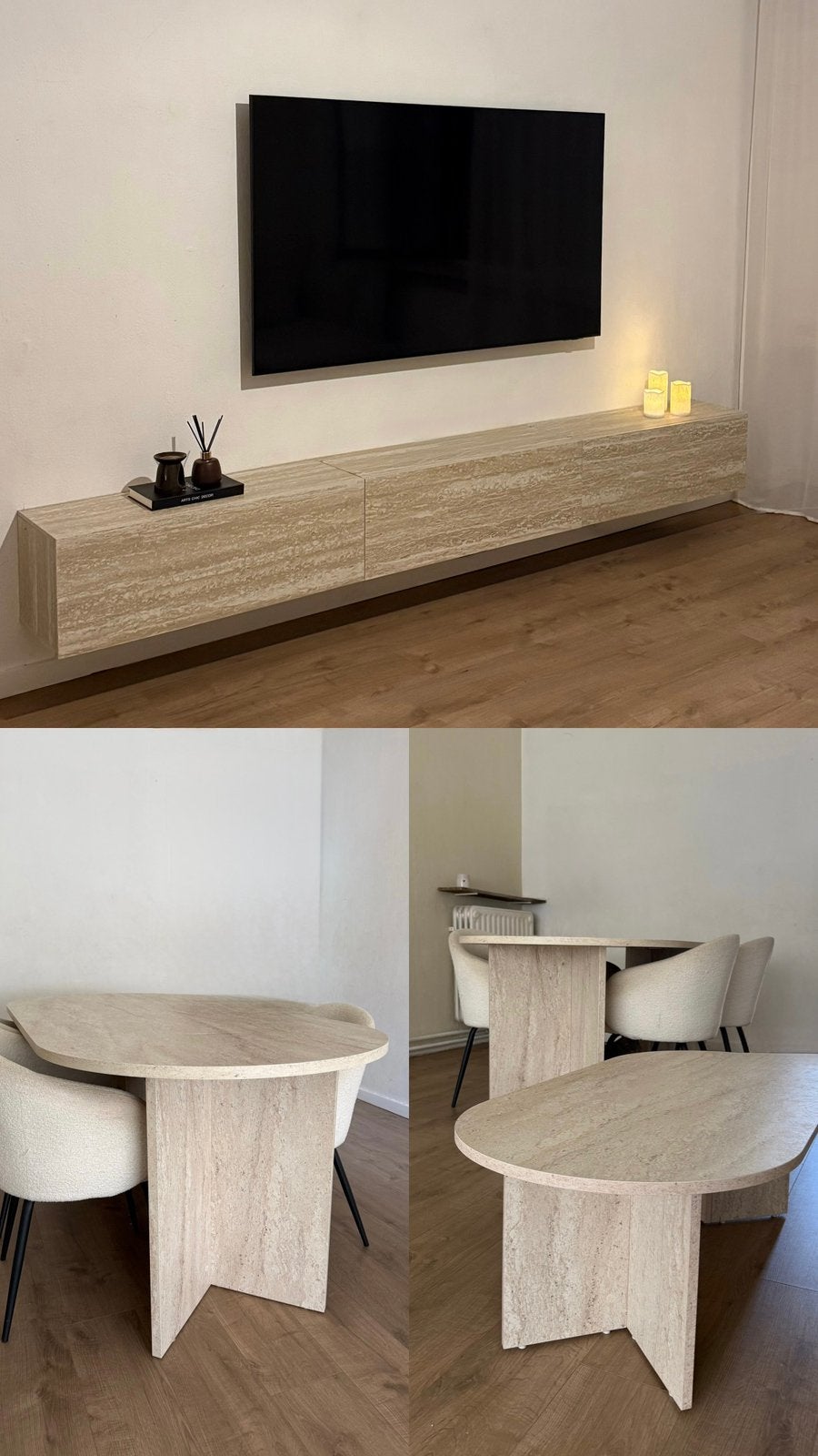 Tv kast/ salontafel/ eettafel en stoelen, Enlèvement
