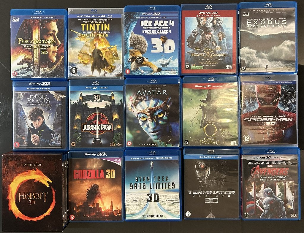 17 Blu-ray de grands films en 3D/2D (prix/film), Ophalen, Avontuur, Zo goed als nieuw, Blu-ray