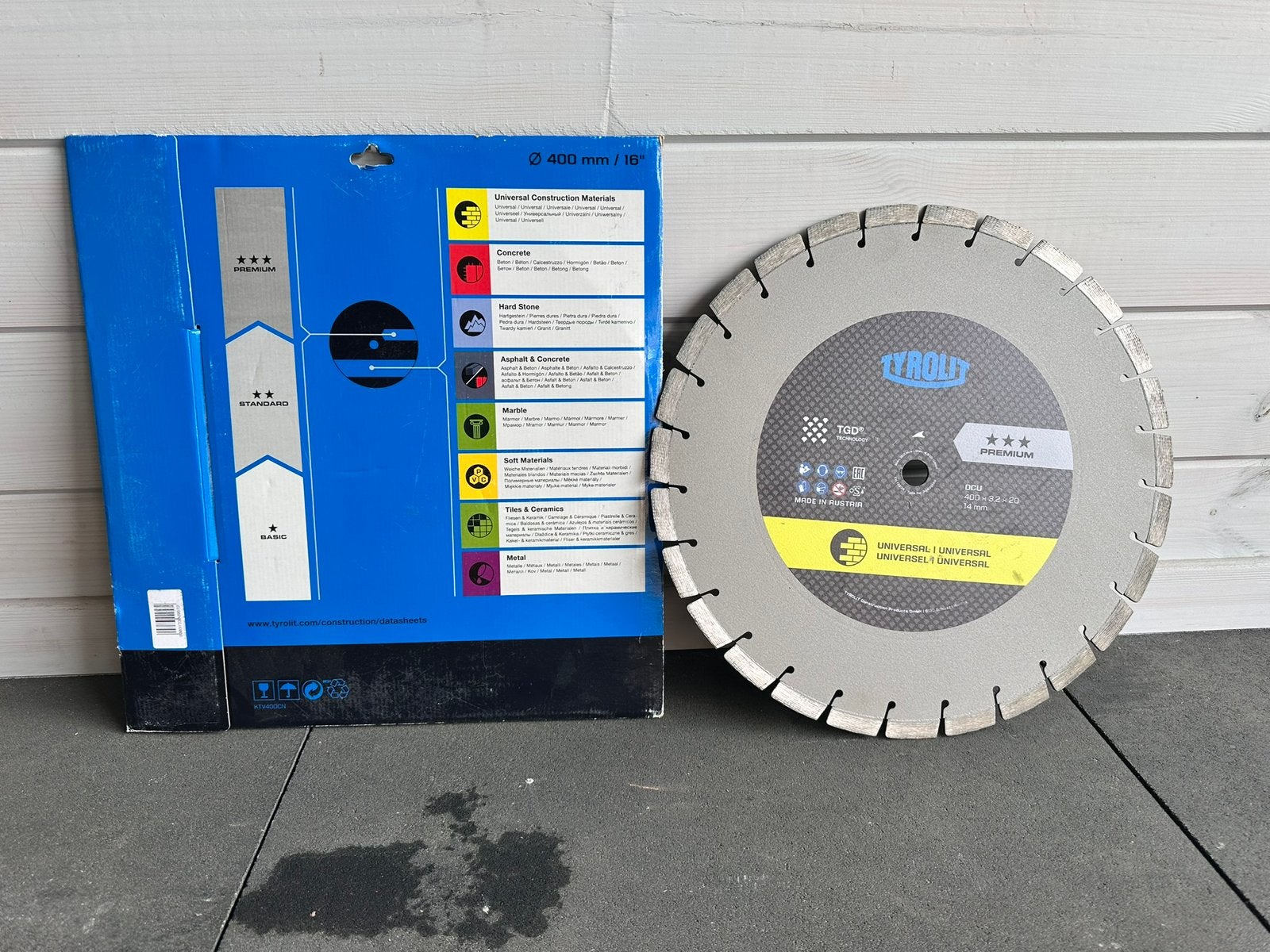 Tyrolit Premium 400mm diamantschijf, Doe-het-zelf en Bouw, Ophalen, Zo goed als nieuw