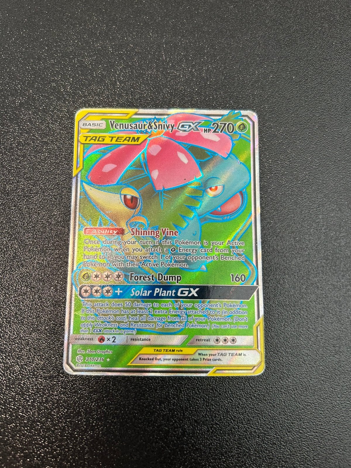Venusaur&Snivy GX (210/236), Hobby en Vrije tijd, Ophalen of Verzenden, Nieuw, Losse kaart, Foil