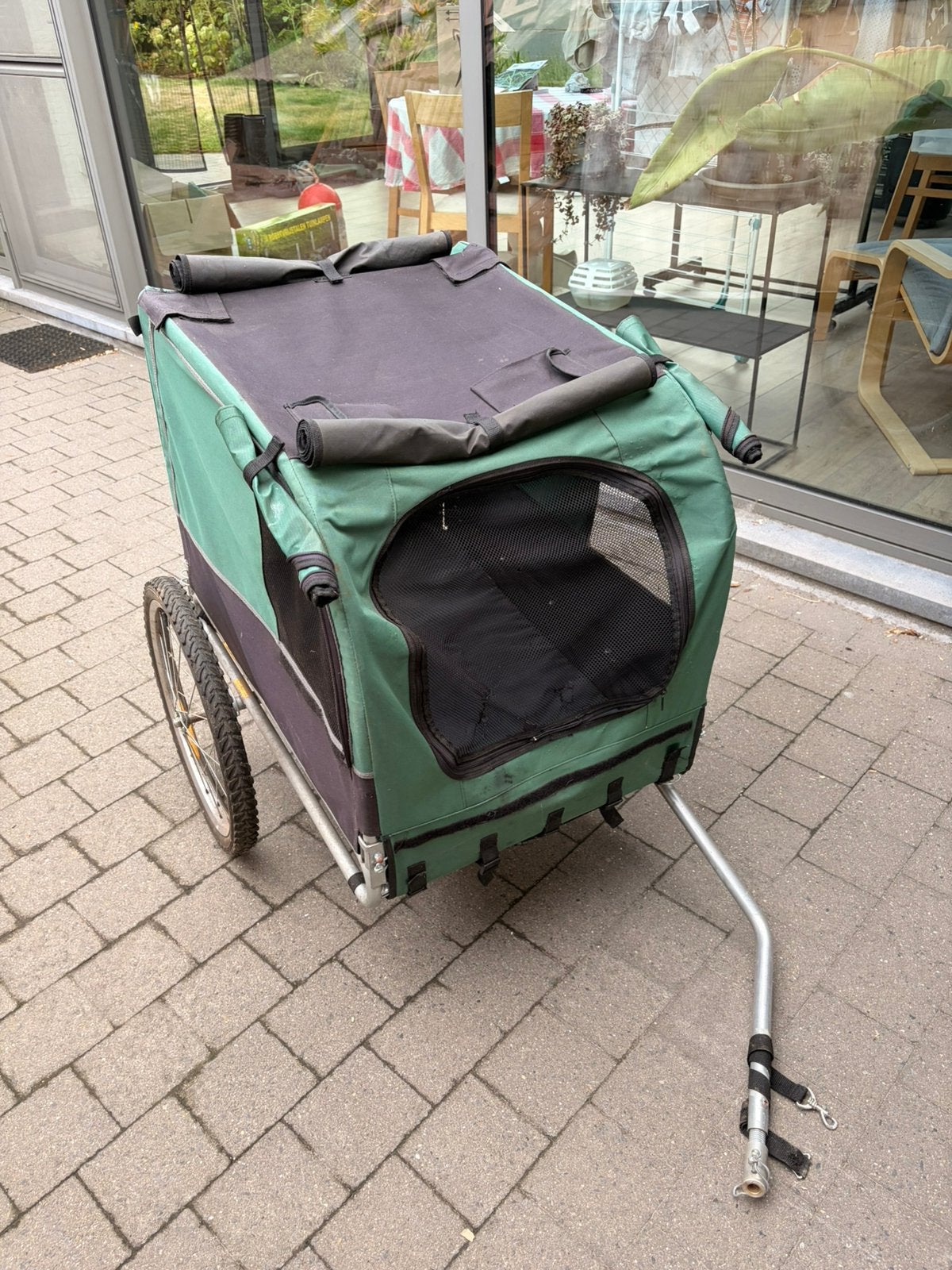 Honden fietskar, Ophalen, Gebruikt, Hondenkar, Vering