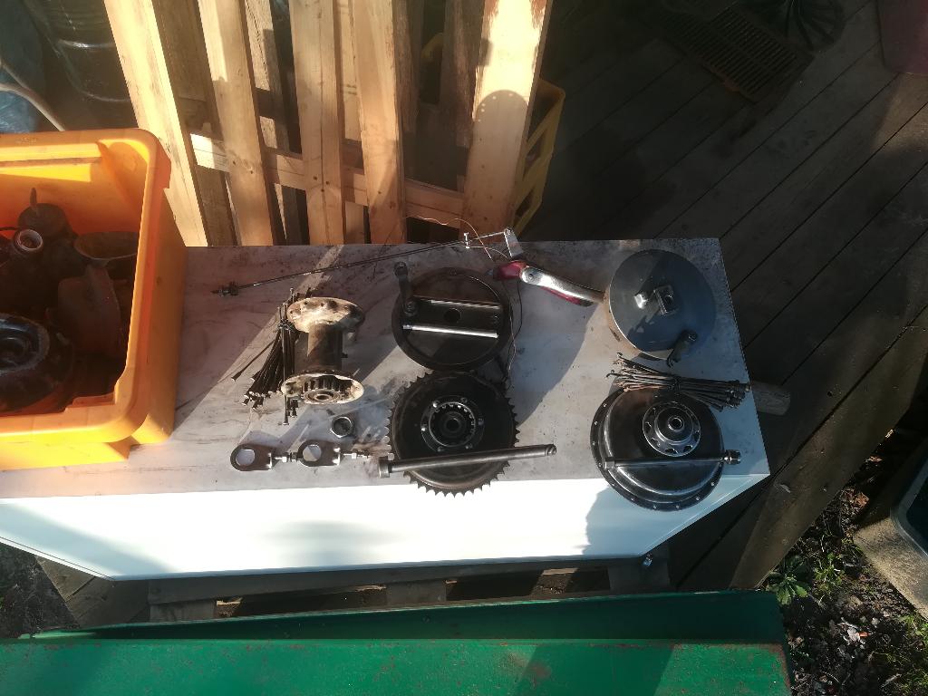 Jawa 1954/55 (perak)160mm  compleet wiel naven voor/achter, Motoren, Overig
