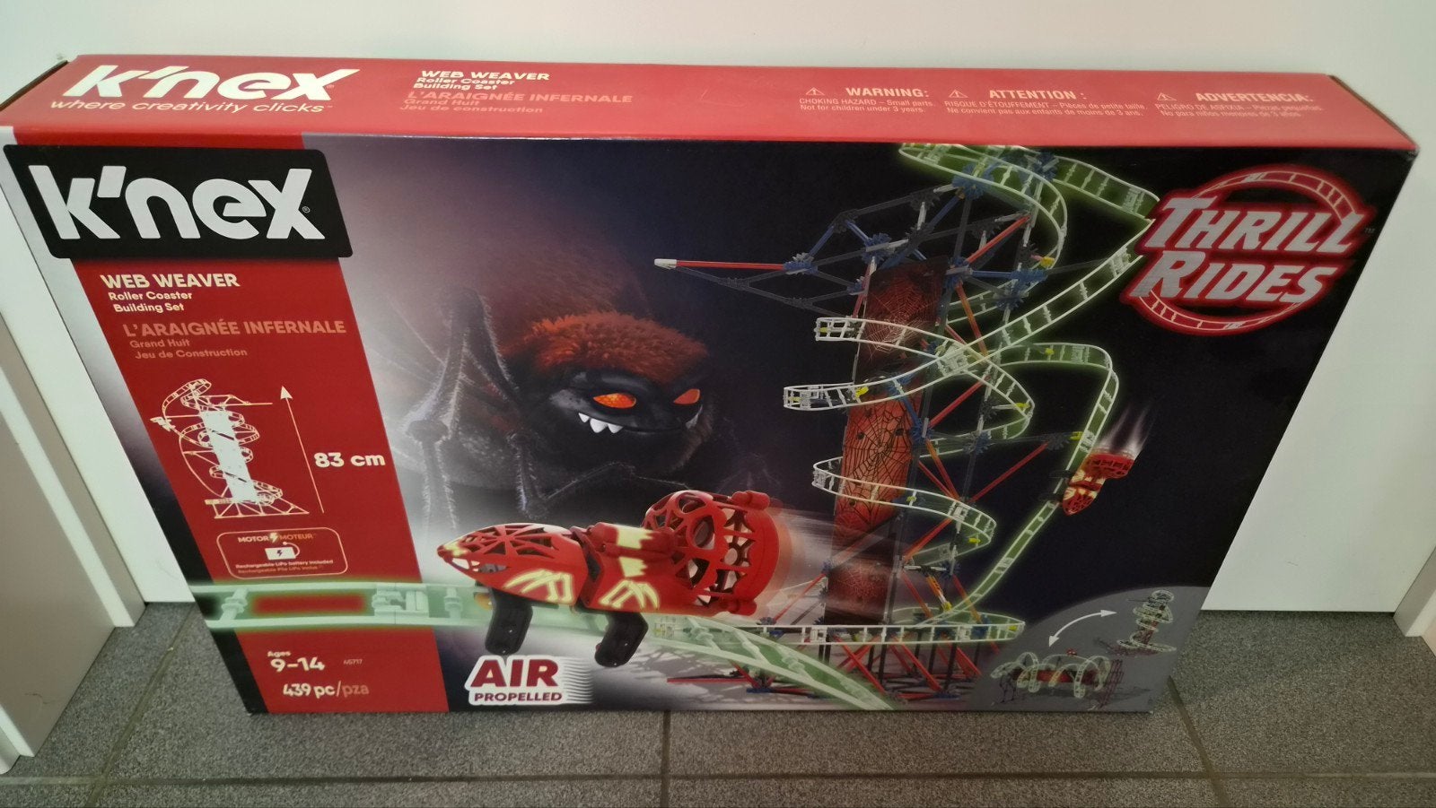 K'NEX Thrill Rides Web Weaver Roller Coaster (set 45717), Enlèvement, Utilisé, K'nex