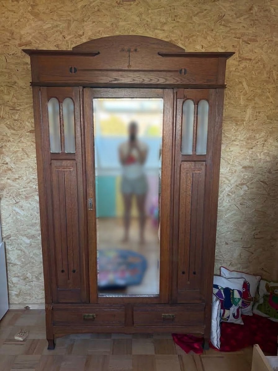 Armoire avec miroir, Antiquités & Art, Enlèvement