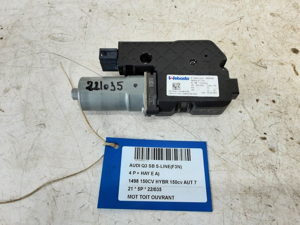 TOIT OUVRANT MOTEUR Audi Q3 Sportback (F3N) (1739493G), Auto-Union-Straße  1,
85057  Ingolstadt, DE, Info@audi.de, Audi, Utilisé