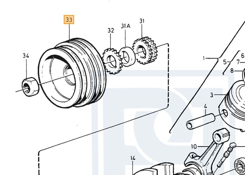 Volvo poelie pulley Volvo onderdeelnr 1269663, Ophalen of Verzenden, Nieuw