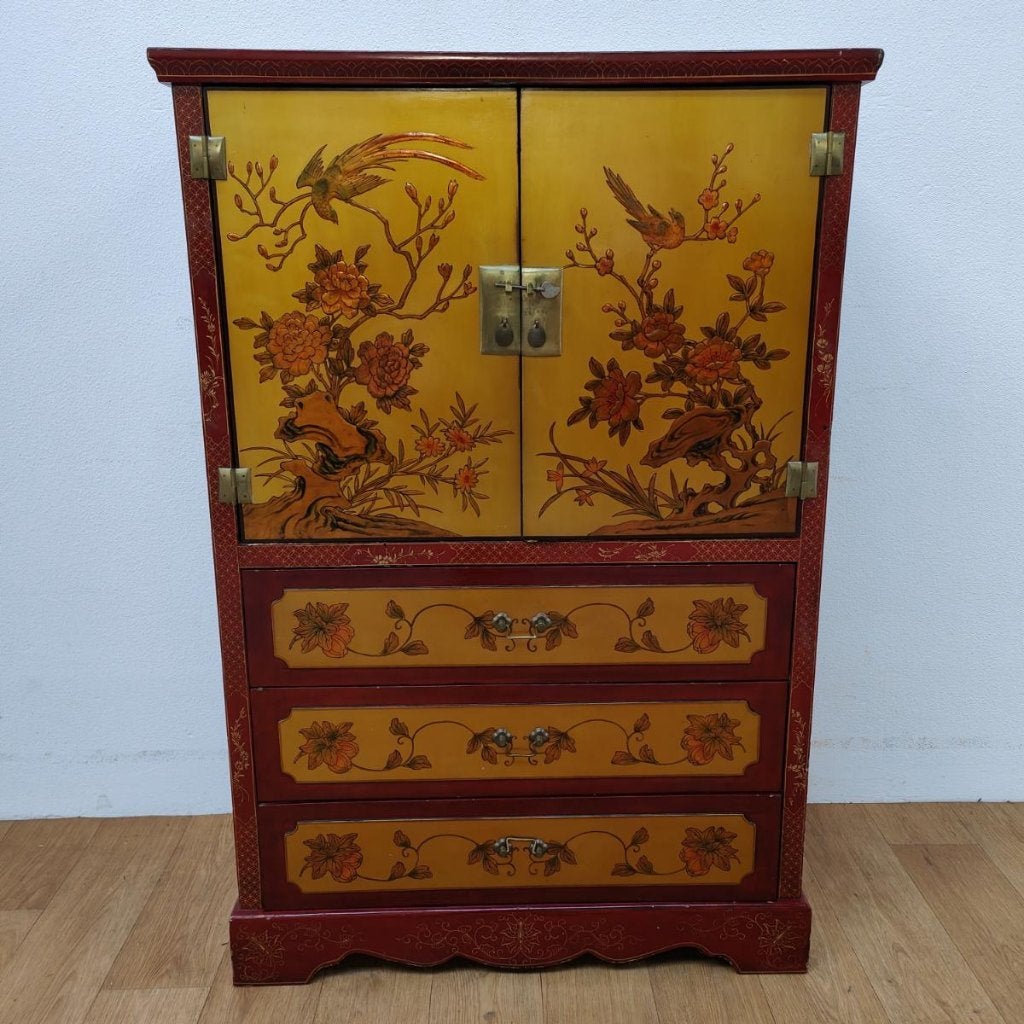 Vintage Chinese bruidskast servieskast buffetkast Chinoise 6, Huis en Inrichting, Ophalen of Verzenden, Gebruikt