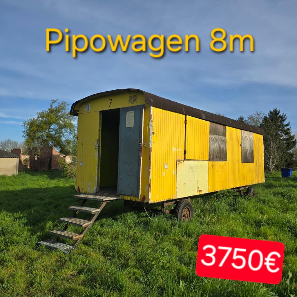 Wagon gitan de 8 m, remorque Tiny House B&B Roulotte, voitur, Enlèvement