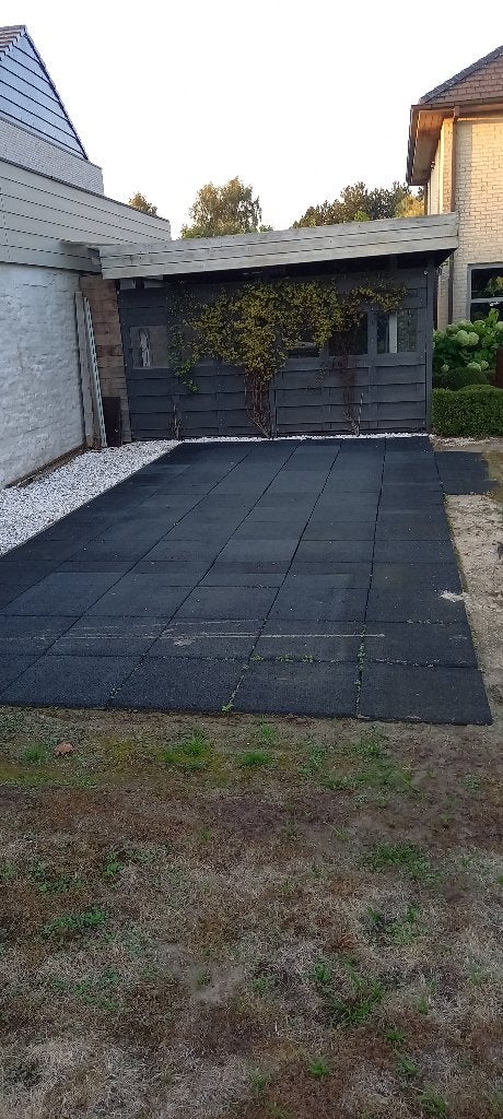rubberen tegels, Tuin en Terras, Ophalen, Overige typen, Rubber, 5 tot 10 m²