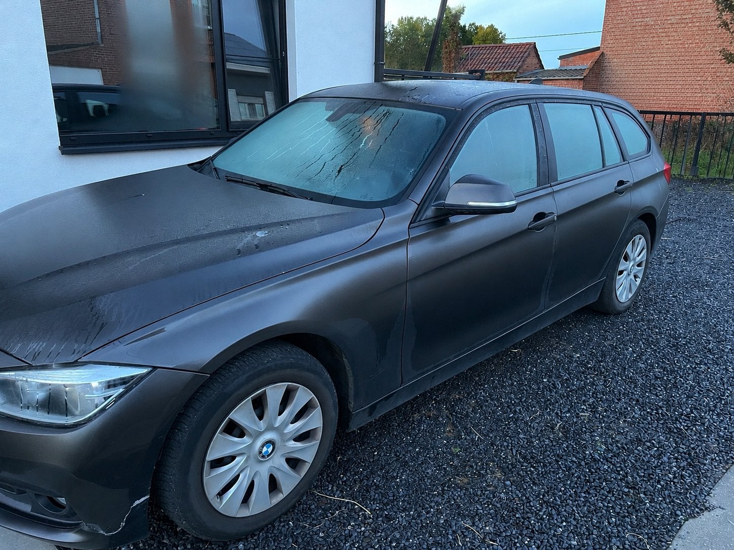 Te koop BMW 316d break. Bouwjaar 2018, Auto's, Achterwielaandrijving, Zwart, Leder, 5 deurs