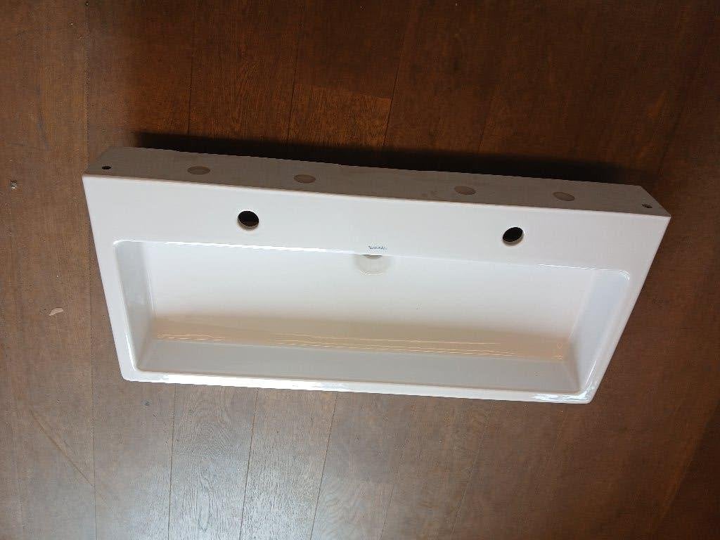 Duravit Lavabo WIT 100x47cm met 2 kraangaten, Ophalen, Waregem, Duravit, Nieuw